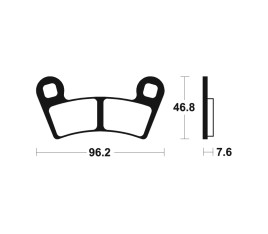 Plaquettes de frein TECNIUM Racing MX/Quad métal fritté - MOR398