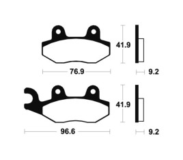 Plaquettes de frein TECNIUM Scooter organique - ME213