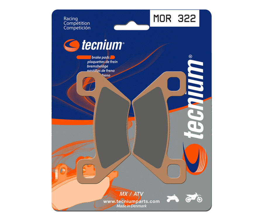 Plaquettes de frein TECNIUM Racing MX/Quad métal fritté - MOR322