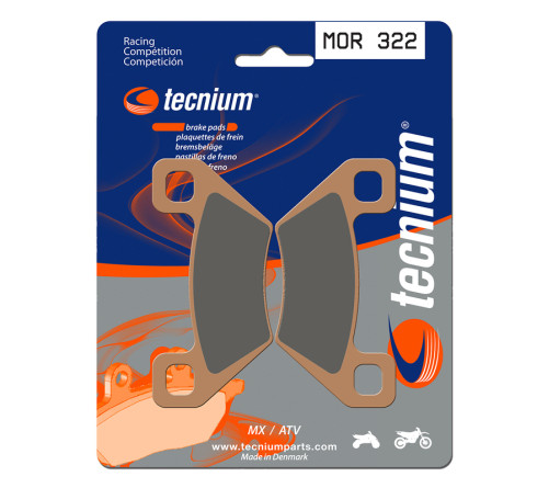 Plaquettes de frein TECNIUM Racing MX/Quad métal fritté - MOR322 - 1022987