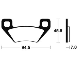 Plaquettes de frein TECNIUM Racing MX/Quad métal fritté - MOR322