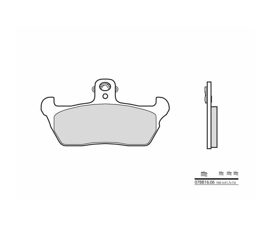 Plaquettes de frein BREMBO route carbone céramique - 07BB1606