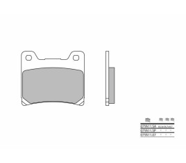 Plaquettes de frein BREMBO route métal fritté - 07YA11SA - 1036206