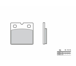 Plaquettes de frein BREMBO route métal fritté - 07BB21SA - 1035831