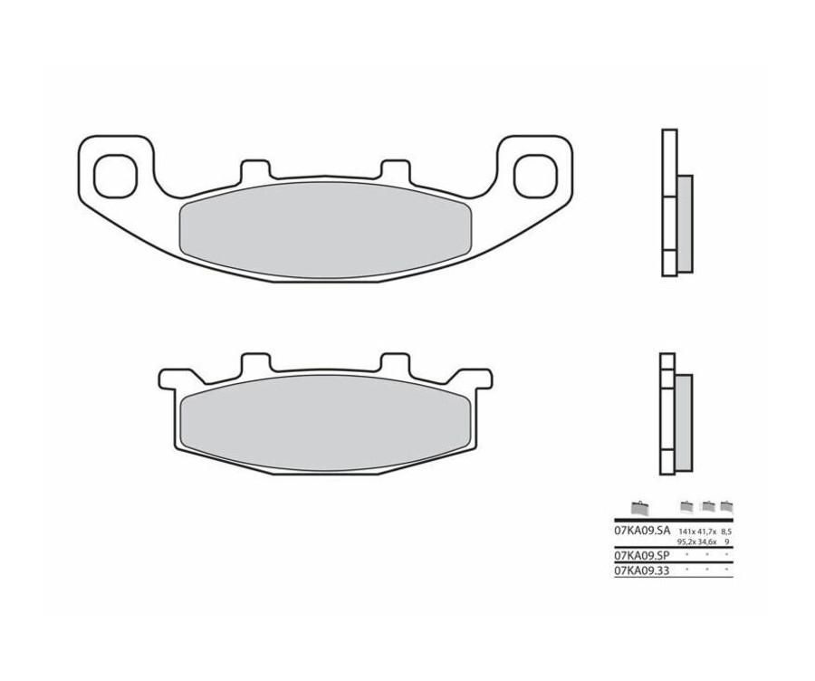 Plaquettes de frein BREMBO route carbone céramique - 07KA0933