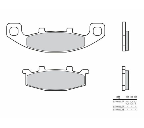 Plaquettes de frein BREMBO route carbone céramique - 07KA0933 - 1036065