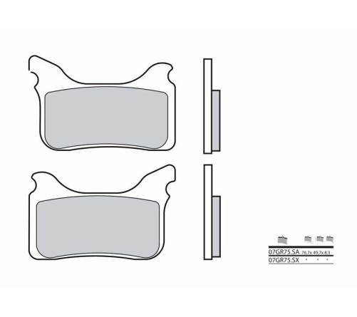 Plaquettes de frein BREMBO Off-Road métal fritté - 07GR75SX - 1035924