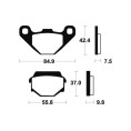 Plaquettes de frein TECNIUM MX/Quad métal fritté - MO86