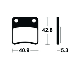 Plaquettes de frein TECNIUM Scooter organique - ME379