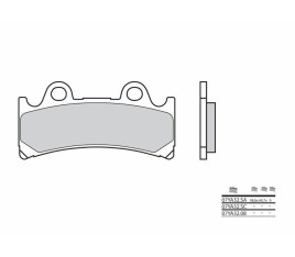 Plaquettes de frein BREMBO route métal fritté - 07YA32SA