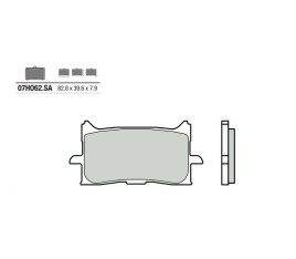 Plaquettes de frein BREMBO route métal fritté - 07HO62SA - 1036051