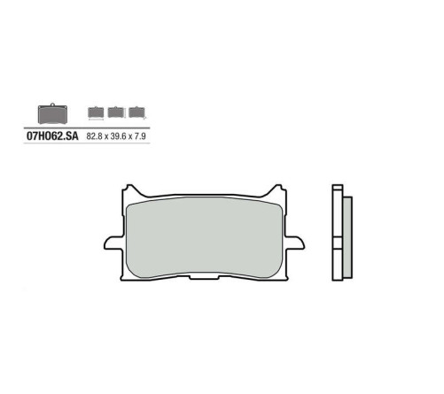 Plaquettes de frein BREMBO route métal fritté - 07HO62SA - 1036051