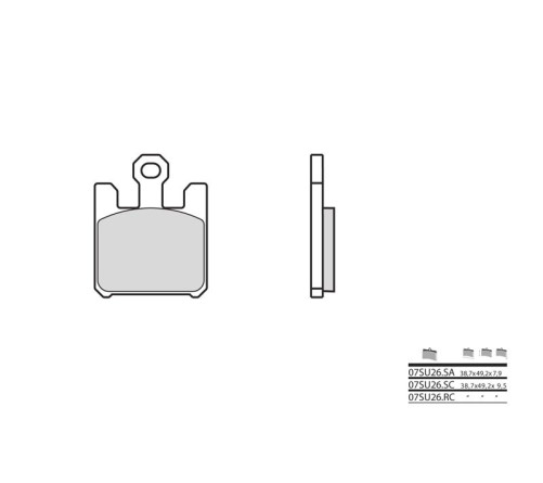 Plaquettes de frein BREMBO route métal fritté - 07SU26LA - 1036182