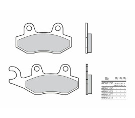 Plaquettes de frein BREMBO route métal fritté - 07SU12SP - 1036158