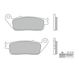 Plaquettes de frein BREMBO Scooter métal fritté - 07074XS - 1035764