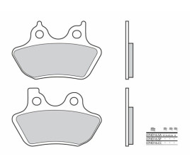 Plaquettes de frein BREMBO route métal fritté - 07HD16SA