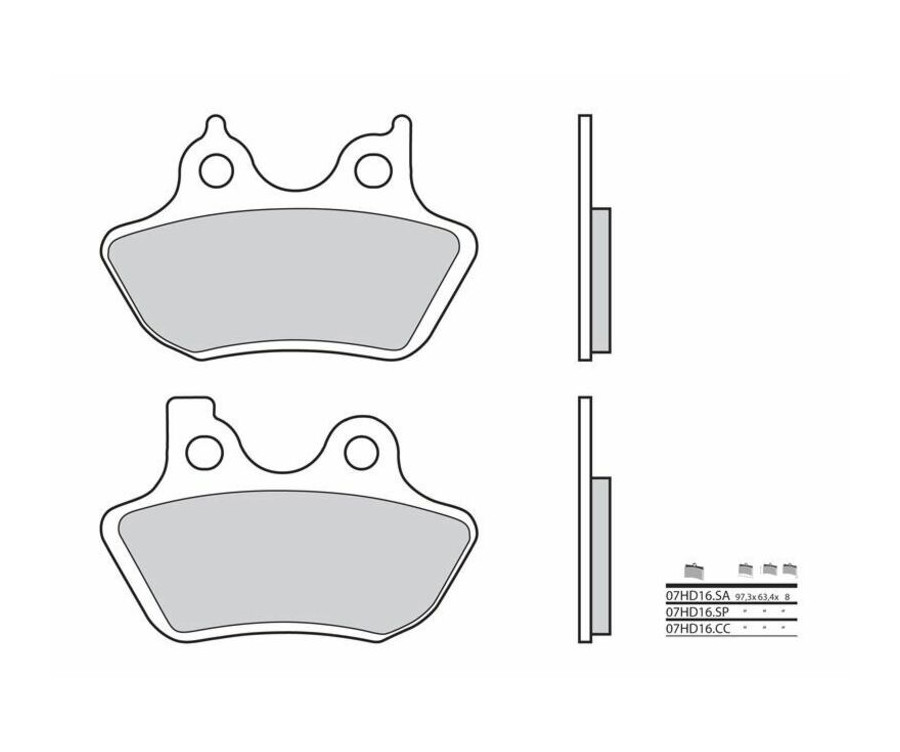 Plaquettes de frein BREMBO route métal fritté - 07HD16SA