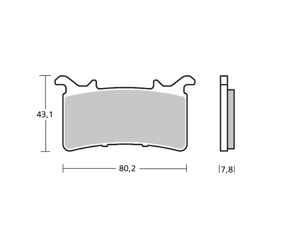 Plaquettes de frein BREMBO UPGRADE Type M538 Z03 métal fritté - 107A48624