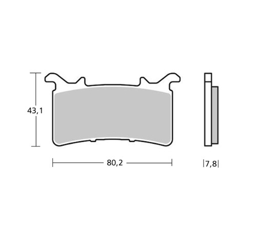 Plaquettes de frein BREMBO UPGRADE Type M538 Z03 métal fritté - 107A48624 - 1121992