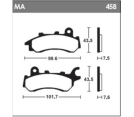 Plaquettes de frein TECNIUM - MA458