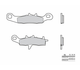 Plaquettes de frein BREMBO Off-Road métal fritté - 07KA22SD - 1036105