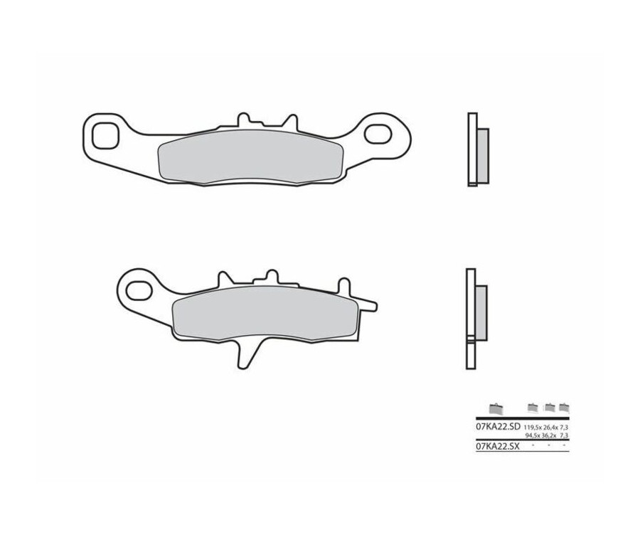 Plaquettes de frein BREMBO Off-Road métal fritté - 07KA22SD