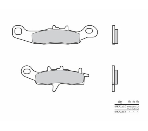 Plaquettes de frein BREMBO Off-Road métal fritté - 07KA22SD - 1036105