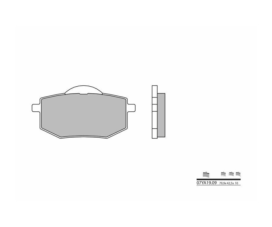 Plaquettes de frein BREMBO route carbone céramique - 07YA1909