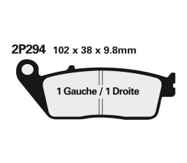 Plaquettes de frein NISSIN route /Off-Road métal fritté - 2P-281ST