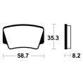 Plaquettes de frein TECNIUM Racing MX/Quad métal fritté - MOR367