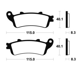 Plaquettes de frein TECNIUM Maxi Scooter métal fritté - MSS235