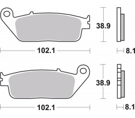 Plaquettes de frein BREMBO route métal fritté - 07HO30SA