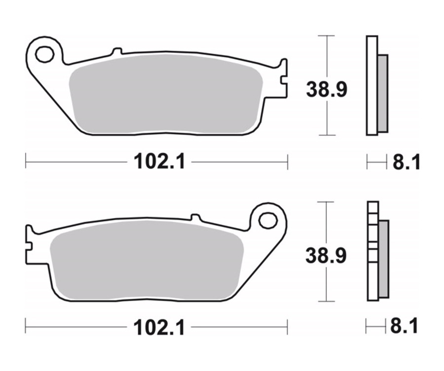 Plaquettes de frein BREMBO route métal fritté - 07HO30SA