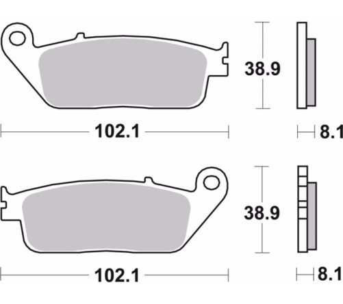 Plaquettes de frein BREMBO route métal fritté - 07HO30SA - 1036001