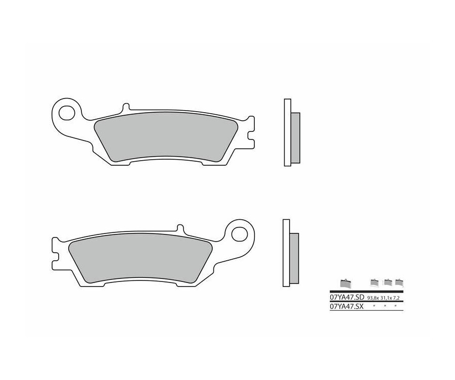 Plaquettes de frein BREMBO Off-Road métal fritté - 07YA47SX