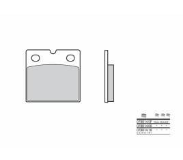 Plaquettes de frein BREMBO route métal fritté - 07BB14SP - 1035812