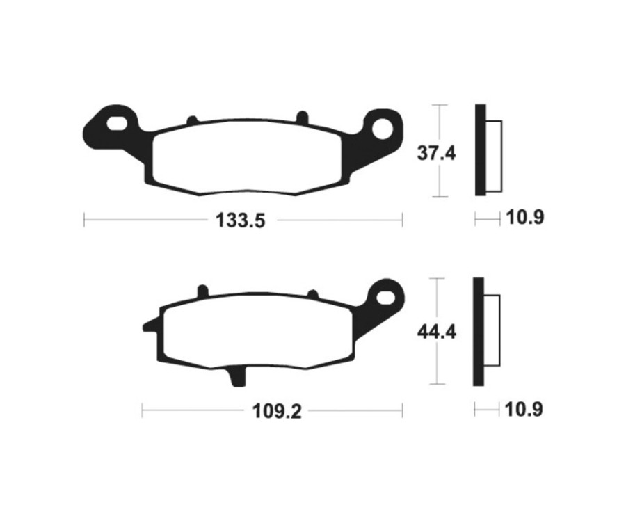 Plaquettes de frein TECNIUM Performance métal fritté - MR386