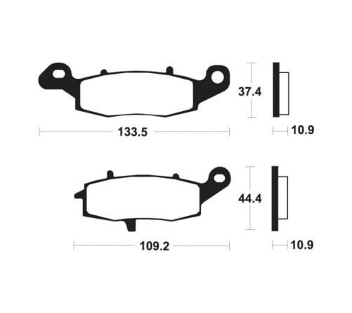 Plaquettes de frein TECNIUM Performance métal fritté - MR386 - 1023085