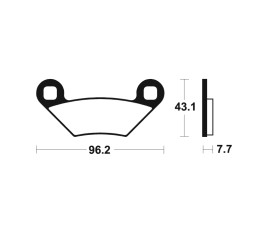 Plaquettes de frein TECNIUM MX/Quad métal fritté - MOA399