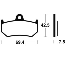 Plaquettes de frein TECNIUM Performance métal fritté - MR263