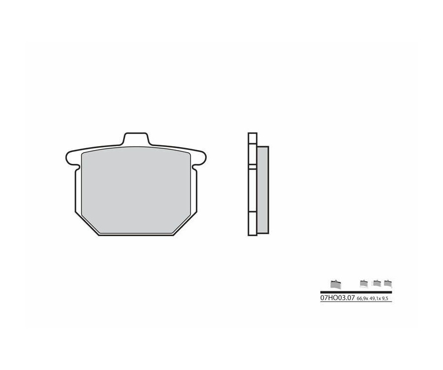 Plaquettes de frein BREMBO route carbone céramique - 07HO0307