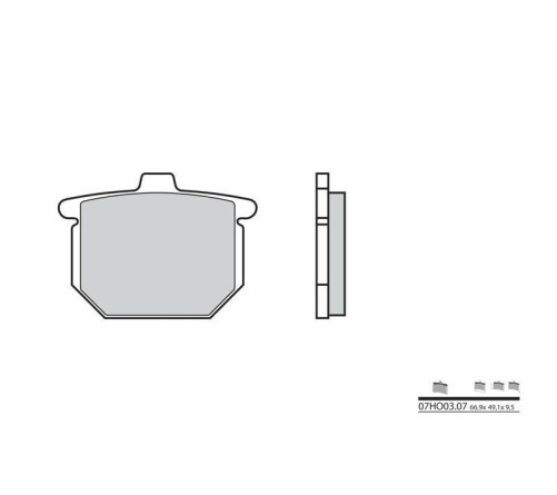 Plaquettes de frein BREMBO route carbone céramique - 07HO0307