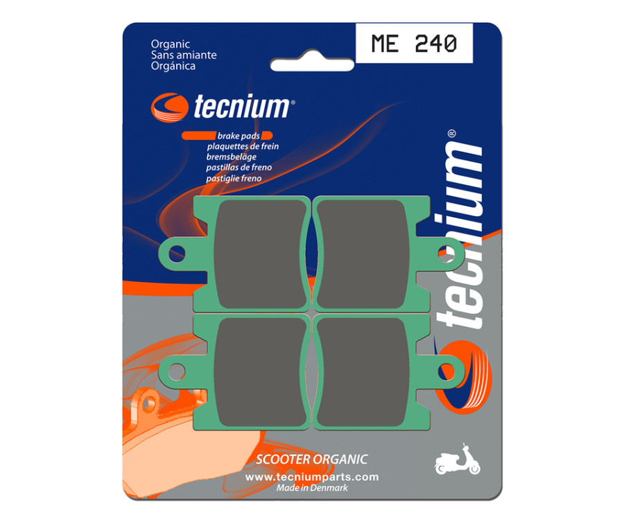 Plaquettes de frein TECNIUM Scooter organique - ME240