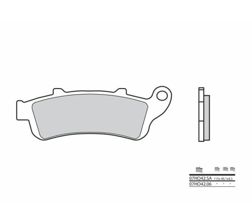 Plaquettes de frein BREMBO route carbone céramique - 07HO4206