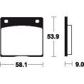 Plaquettes de frein TECNIUM route organique - MA12