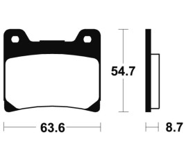 Plaquettes de frein TECNIUM Performance métal fritté - MF55