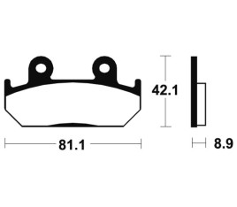 Plaquettes de frein TECNIUM Performance métal fritté - MF93