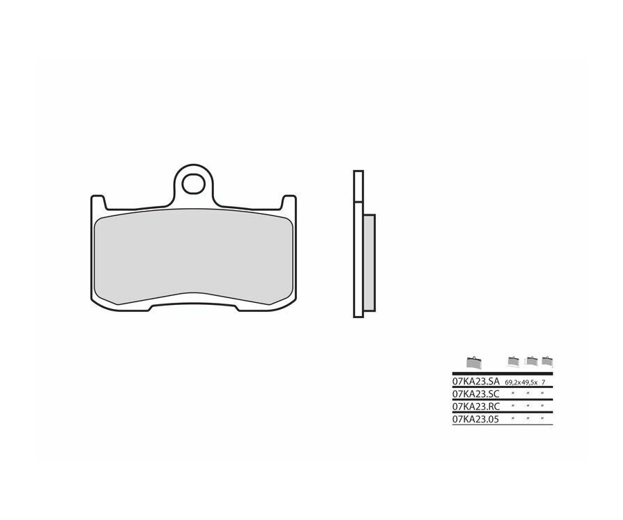 Plaquettes de frein BREMBO route carbone céramique - 07KA2305