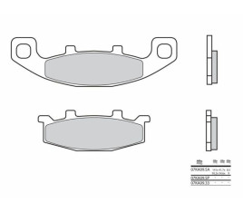 Plaquettes de frein BREMBO route métal fritté - 07KA09SA