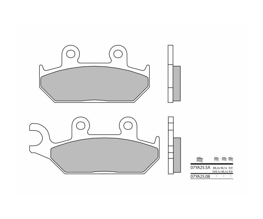 Plaquettes de frein BREMBO route métal fritté - 07YA25SA